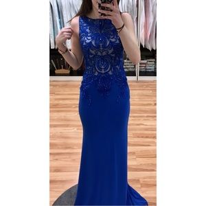 Royal blue prom dress, size 1/2